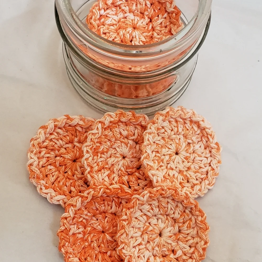 Crochet reusable face scrubbies